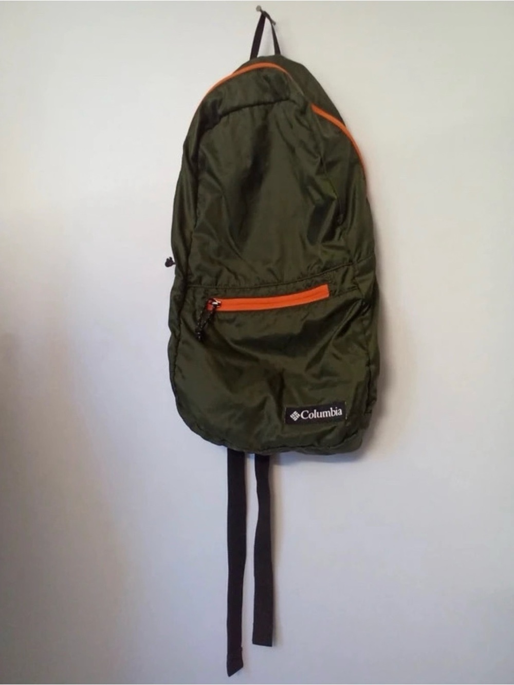 Columbia Olive Backpack with Orange Trim